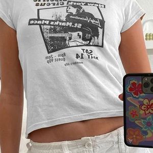 90s TV Show Graphic Baby Crop Tee